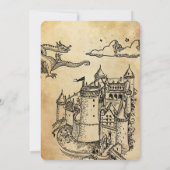 Invitation Imaginaire Fête des mariées de gravure médiévale (Dos)