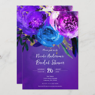 Invitation Imaginaire floral violet violet vibrant