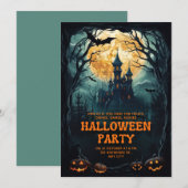 Invitation Imaginaire foncé de marque personnalisée Halloween (Devant / Derrière)