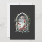 Invitation Imaginaire foncé Fenêtre Château Mariage gothique  (Dos)