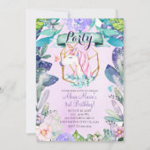 Invitation Imaginaire forestier enchanté Magique Unicorn Part (Devant)