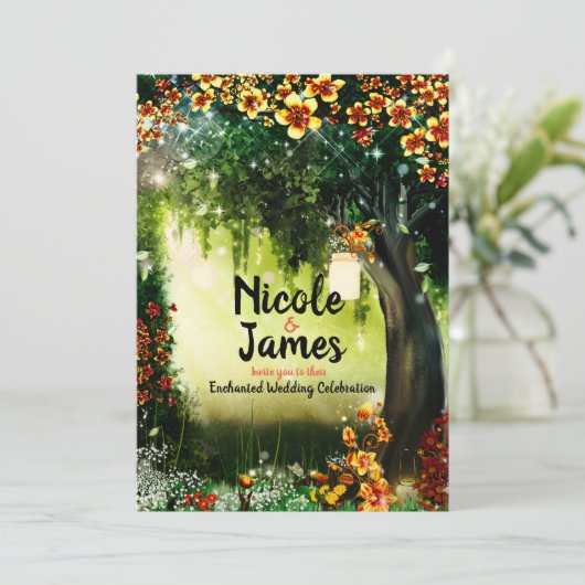 Invitation Imaginaire Forêt Enchantée Fleurs de corail I (Debout devant)