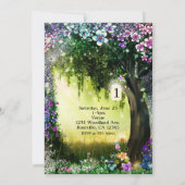 Invitation Imaginaire Forêt Enchantée Fleurs de Forêt Lumineu (Dos)