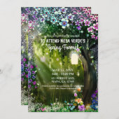 Invitation Imaginaire Forêt Enchantée Fleurs de Forêt Prom (Devant / Derrière)