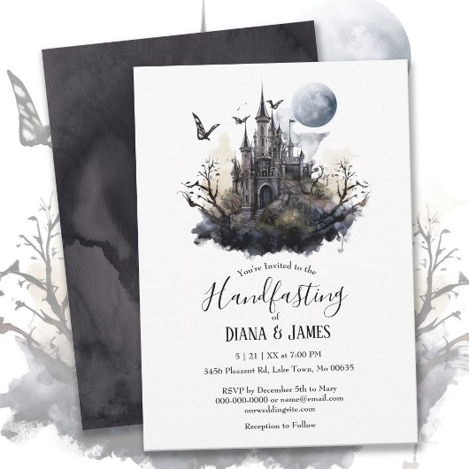 Invitation Imaginaire gothique Fairy Castle Handfasting