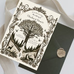 Invitation Imaginaire Gravure médiévale Mariage d'art<br><div class="desc">Gravure médiévale rétro Mariage</div>