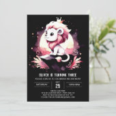 Invitation Imaginaire Lion lunaire Anniversaire (Debout devant)