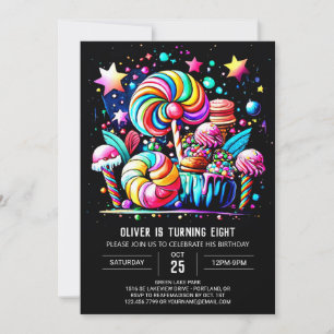 Invitation Imaginaire Lollipop Anniversaire