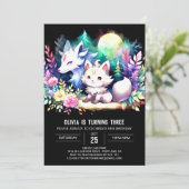 Invitation Imaginaire Loup adorable Anniversaire (Debout devant)