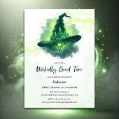 Invitation Imaginaire magique Casquette de sorcière verte Hal