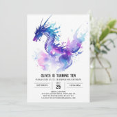 Invitation Imaginaire magique Dragon Anniversaire (Debout devant)
