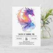Invitation Imaginaire magique Dragon Anniversaire (Debout devant)