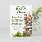 Invitation Imaginaire Magique Fairy House Baby shower (Debout devant)