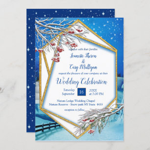 Invitation Imaginaire Mariage d'hiver