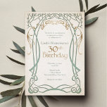 Invitation Imaginaire médiéval 30e anniversaire<br><div class="desc">Ces invitations sont ici pour des fêtes. Les pièces de coordination de cette suite d'invitation à l'anniversaire d'imaginaire présentent des arbres gracieux de style celtique ou elfe avec des détails de fausse feuille et du texte céleste sur le parchemin. Parfait pour votre anniversaire de mariage ou de joueur de haut...</div>