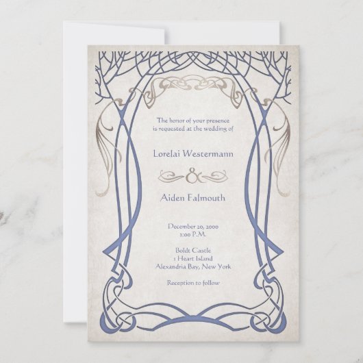 Invitation Imaginaire médiéval Celtic Mariage (Devant)