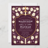 Invitation Imaginaire médiéval de l'épée et du bouclier Maria (Devant)