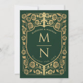 Invitation Imaginaire médiéval de l'épée et du bouclier Maria (Dos)