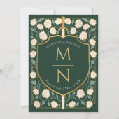 Invitation Imaginaire médiéval de l'épée et du bouclier Maria (Dos)