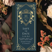Invitation Imaginaire médiéval royal Monogramme Enregistrer l