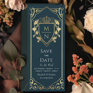 Invitation Imaginaire médiéval royal Monogramme Enregistrer l