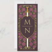 Invitation Imaginaire médiéval Sword & Shield Enregistrer la  (Dos)