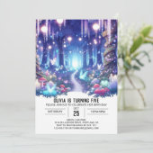 Invitation Imaginaire mignon Woodland Digital Birthday (Debout devant)