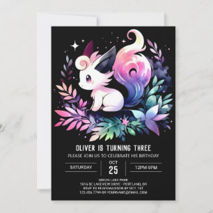 Invitation Imaginaire moderne Chat Anniversaire
