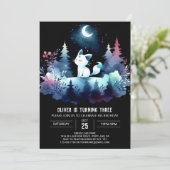 Invitation Imaginaire numérique Chat Anniversaire (Debout devant)