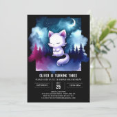 Invitation Imaginaire Pastel Chat Anniversaire (Debout devant)