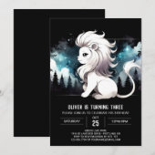 Invitation Imaginaire Pastel Lion (Devant / Derrière)