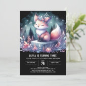 Invitation Imaginaire personnalisé Fox Anniversaire numérique (Debout devant)