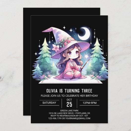 Invitation Imaginaire Petit Assistant Anniversaire (Devant / Derrière)