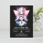 Invitation Imaginaire Petite Fée Anniversaire (Debout devant)