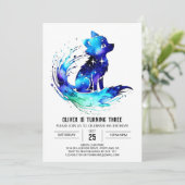 Invitation Imaginaire Simple Wolf Digital Boy Anniversaire (Debout devant)