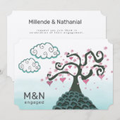 Invitation Imaginaire surréaliste Cerry Blossom (Devant / Derrière)