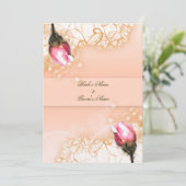 Invitation imaginaire vintage d'antiquité de rose de rose (Debout devant)