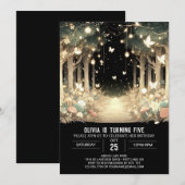 Invitation Imaginaire Whimsical Woodland Digital Anniversaire (Devant / Derrière)