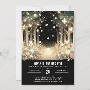 Invitation Imaginaire Whimsical Woodland Digital Anniversaire