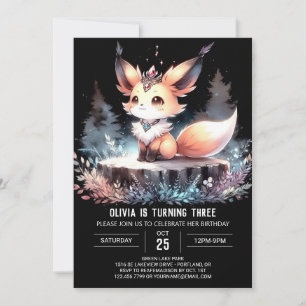 Invitation Imaginaire Whimsy Fox Anniversaire numérique