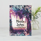 Invitation Imaginaire Woodland Enchanted Mariage forestier d' (Debout devant)