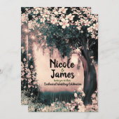 Invitation Imaginaire Woodland Enchantée Mariage de la forêt (Devant / Derrière)
