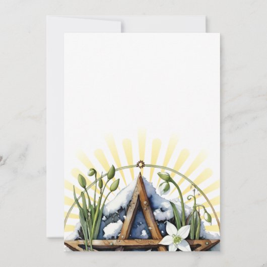 Invitation Imbolc Chandlemas Sunshine & Snowdrops Pagan (Dos)