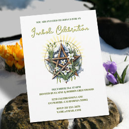 Invitation Imbolc Chandlemas Sunshine & Snowdrops Pagan