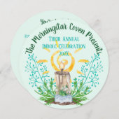 Invitation Imbolc Spiral Soleil Wicca Sabbat (Devant / Derrière)