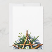 Invitation Imbolic Sunshine Snowdrop Pentacle Pagan Holiday (Dos)