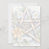Invitation Imboly Floral Snowy Pentacle Wiccan Holiday (Dos)
