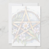 Invitation Imboly Floral Snowy Pentacle Wiccan Holiday (Dos)