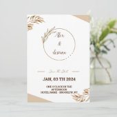 Invitation Imitation dorée (Debout devant)