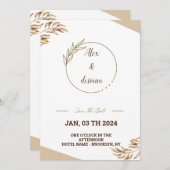 Invitation Imitation dorée (Devant / Derrière)